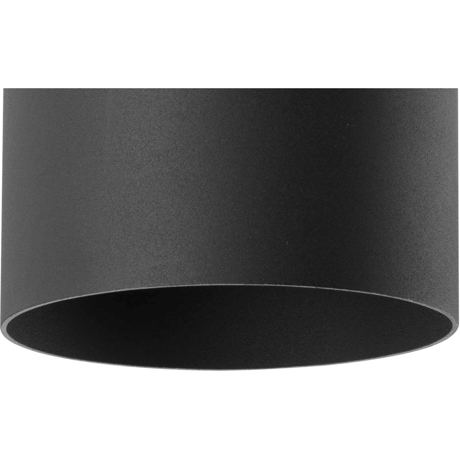 Cylinder 1 Light 6 inch Black Outdoor Ceiling Mount Cylinder in Standard Lamping