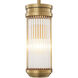 Rousseau 1 Light 4.72 inch Antique Brass and Clear Glass Pendant Ceiling Light, Small