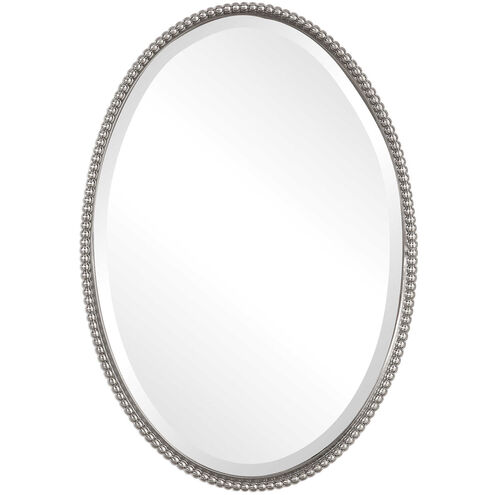 Sherise 32 X 22 inch Brushed Nickel Wall Mirror