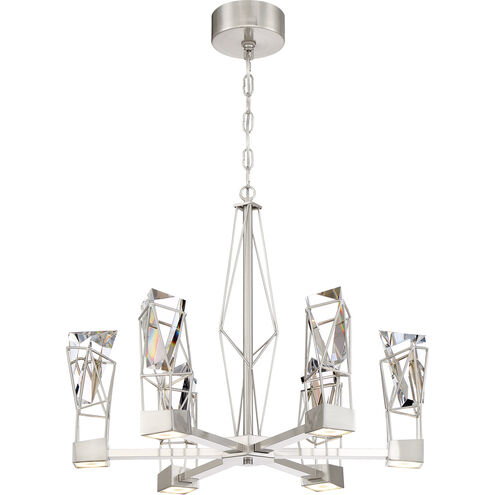 Gem LED 24 inch Satin Nickel with Crystal Chandelier Ceiling Light