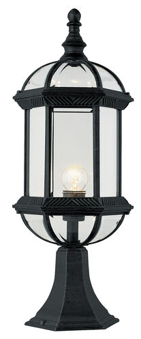 Wentworth 1 Light 21 inch Black Gold Outdoor Postmount Lantern