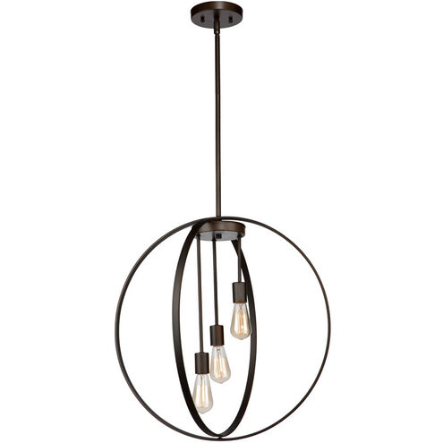 Newport 3 Light 19 inch Oil Rubbed Bronze Down Chandelier Ceiling Light