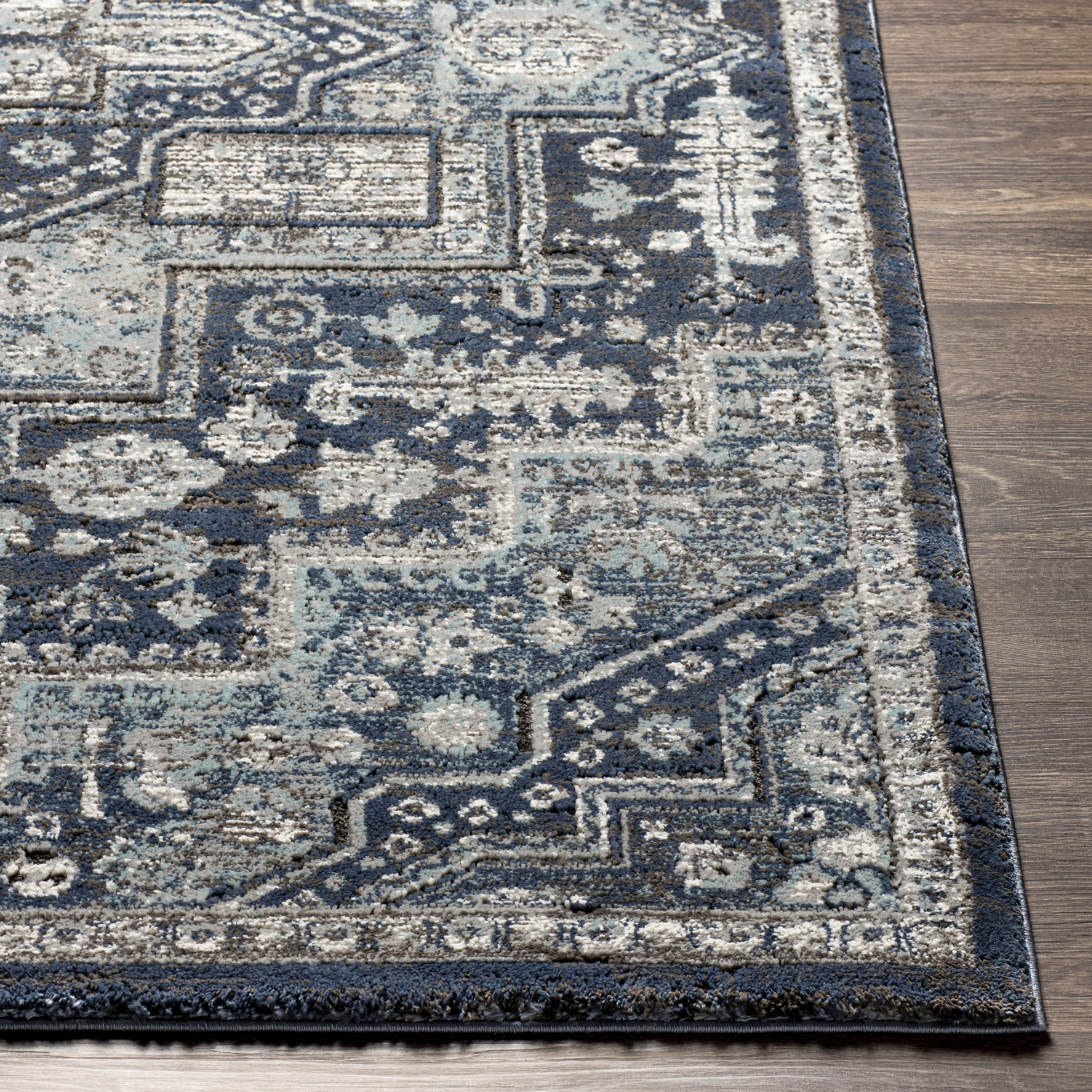 Montana 84 X 63 inch Dark Blue Rug in 5 x 8, Rectangle