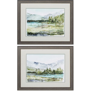 Landscapes Green and Blue Framed Art