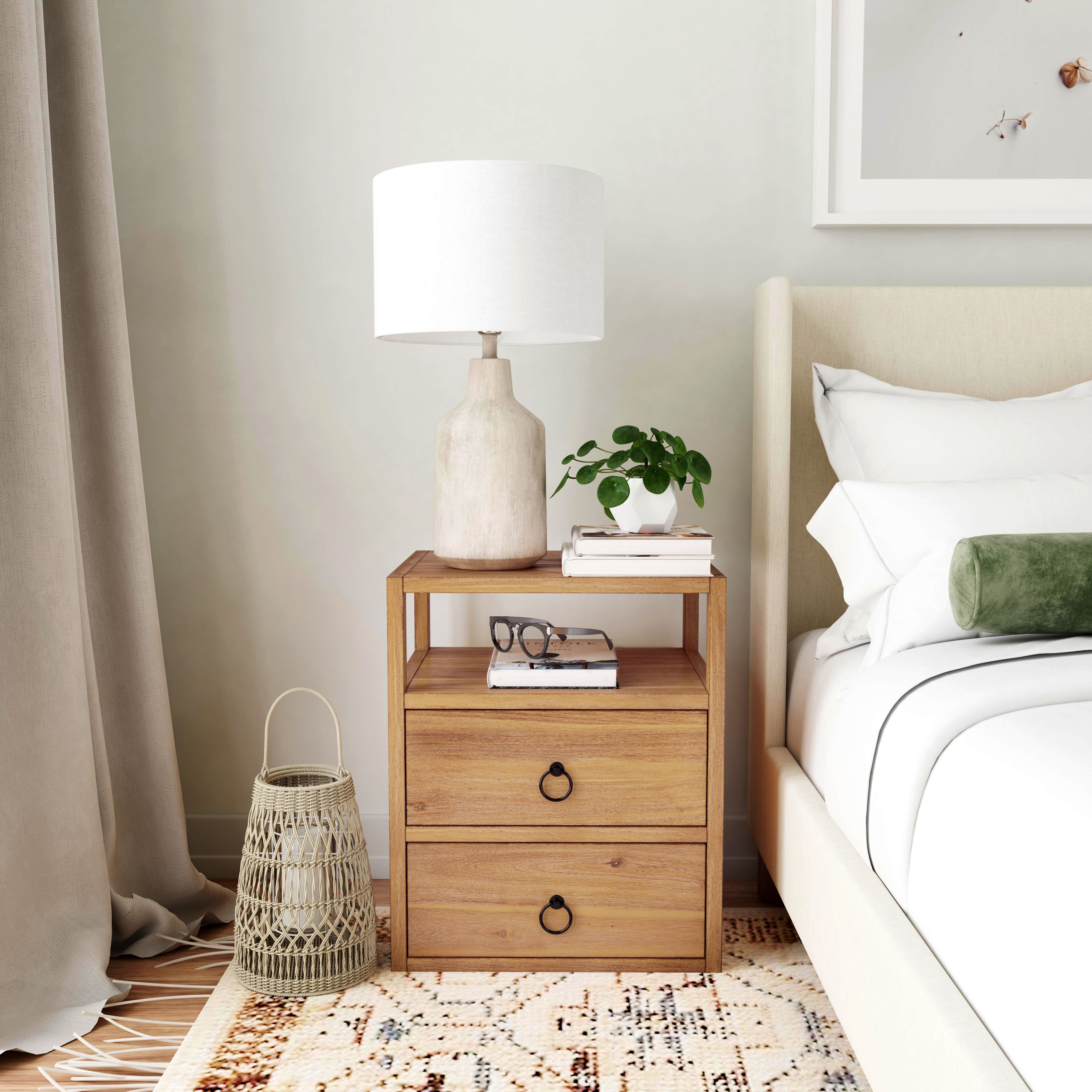 Lark Natural Wood Nightstand in Light Brown