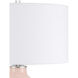 Henrietta 32.25 inch 150 watt Pink and Clear Table Lamp Portable Light