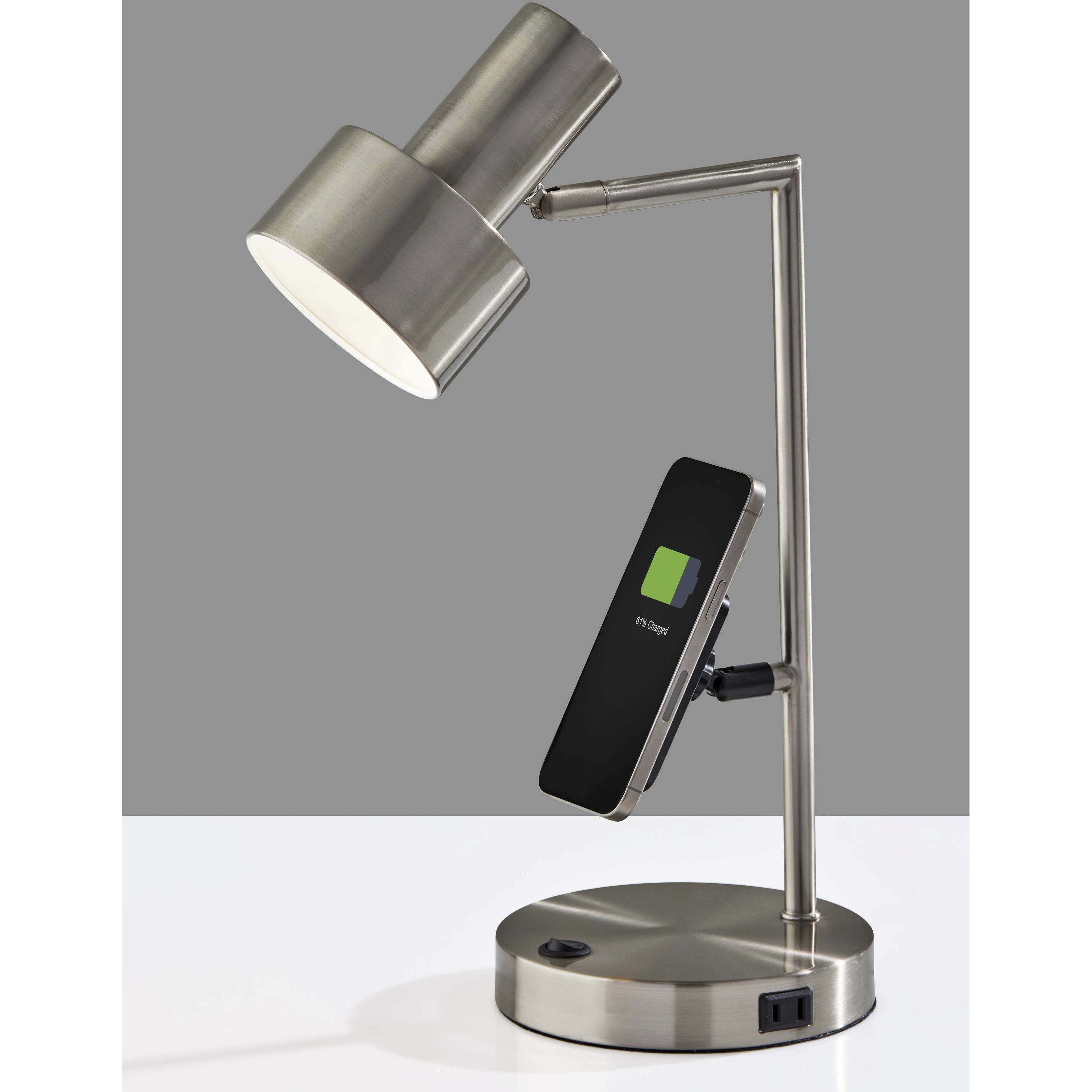Rowe 19 inch 60.00 watt Brushed Steel Supercharger Desk Lamp Portable Light