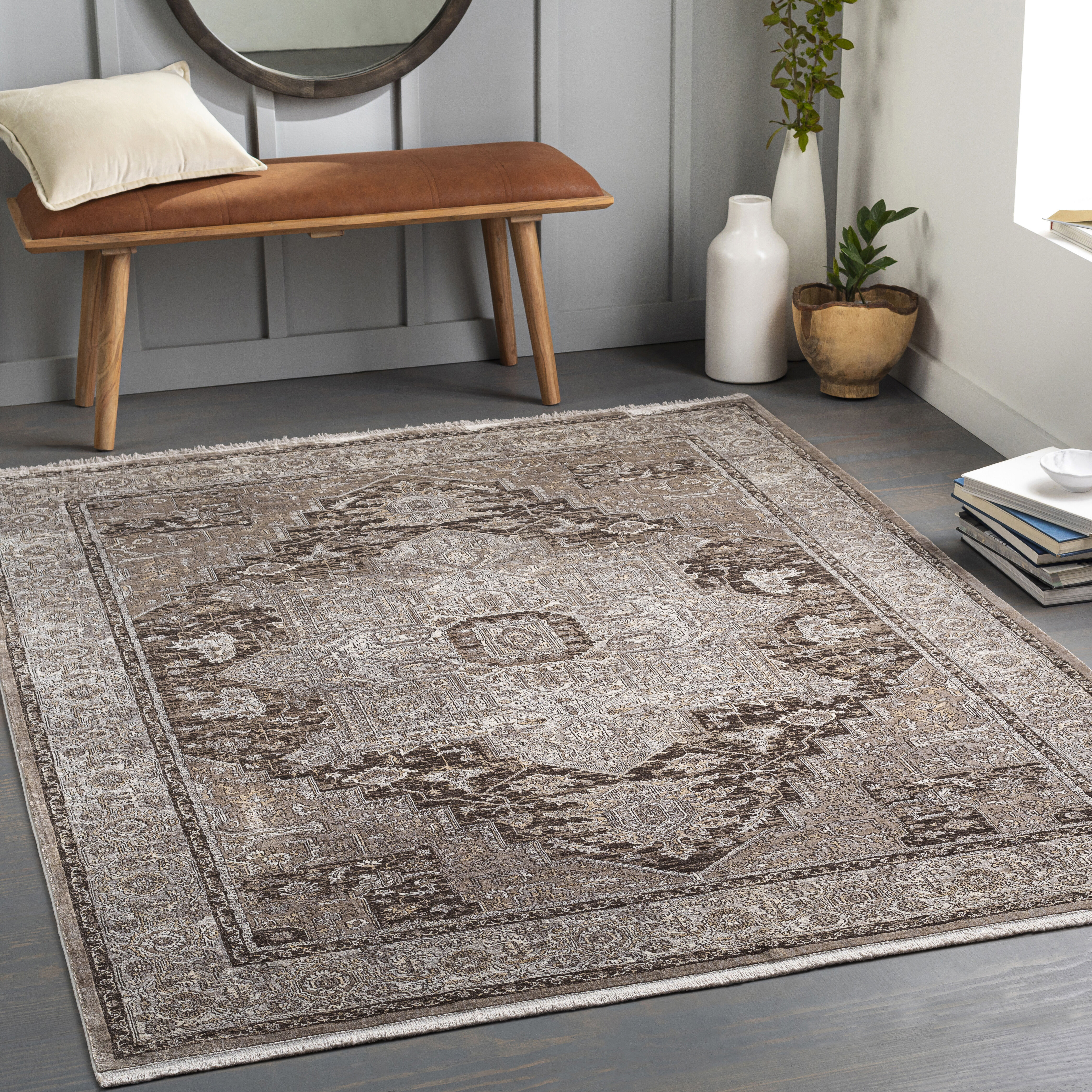 Eclipse 147 X 108 inch Medium Grey Rug in 9 X 12, Rectangle