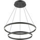 Cerchio LED 31.5 inch Black Chandelier Ceiling Light