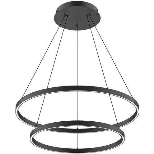 Cerchio LED 31.5 inch Black Chandelier Ceiling Light
