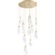 Aalto LED 33.3 inch Gilded Brass Chandelier Ceiling Light, Round Multi-Port