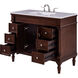 Lexington 42 X 21 X 35 inch Walnut Vanity Set