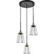 Auspice 3 Light 16 inch Brass and Black Pendant Ceiling Light