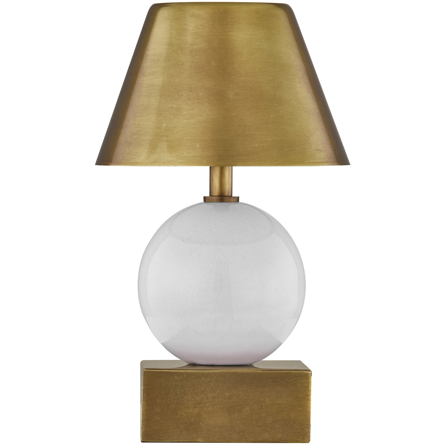 Silas 9.25 inch 2.30 watt Ceramic and Brass Portable Rechargeable Table Lamp Portable Light, Coco & Dash