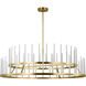 Sean Lavin Sagrada LED 60 inch Hand-Rubbed Antique Brass Two-Tier Chandelier Ceiling Light