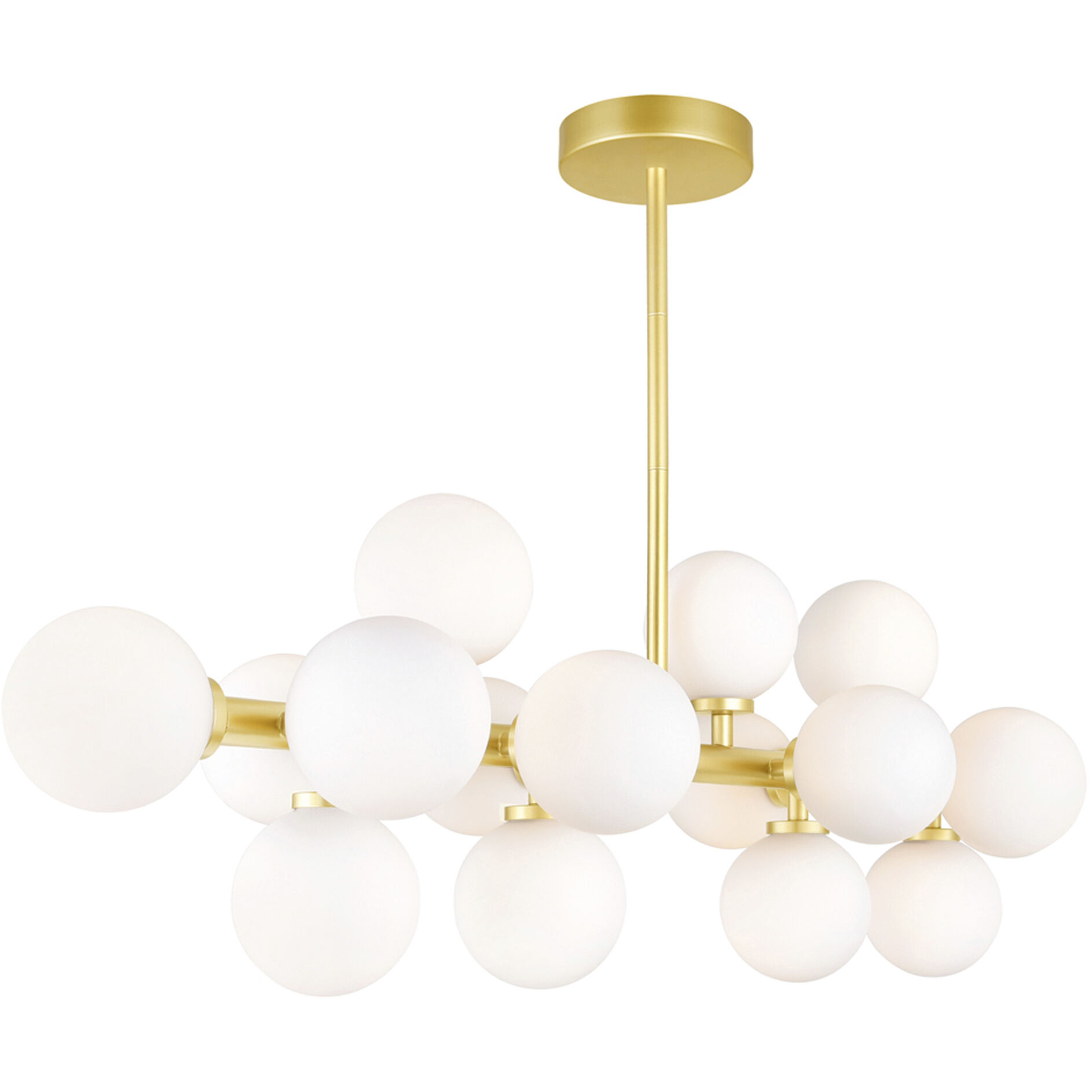 Arya LED 36 inch Satin Gold Island/Pool Table Light Ceiling Light