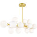 Arya LED 36 inch Satin Gold Island/Pool Table Light Ceiling Light