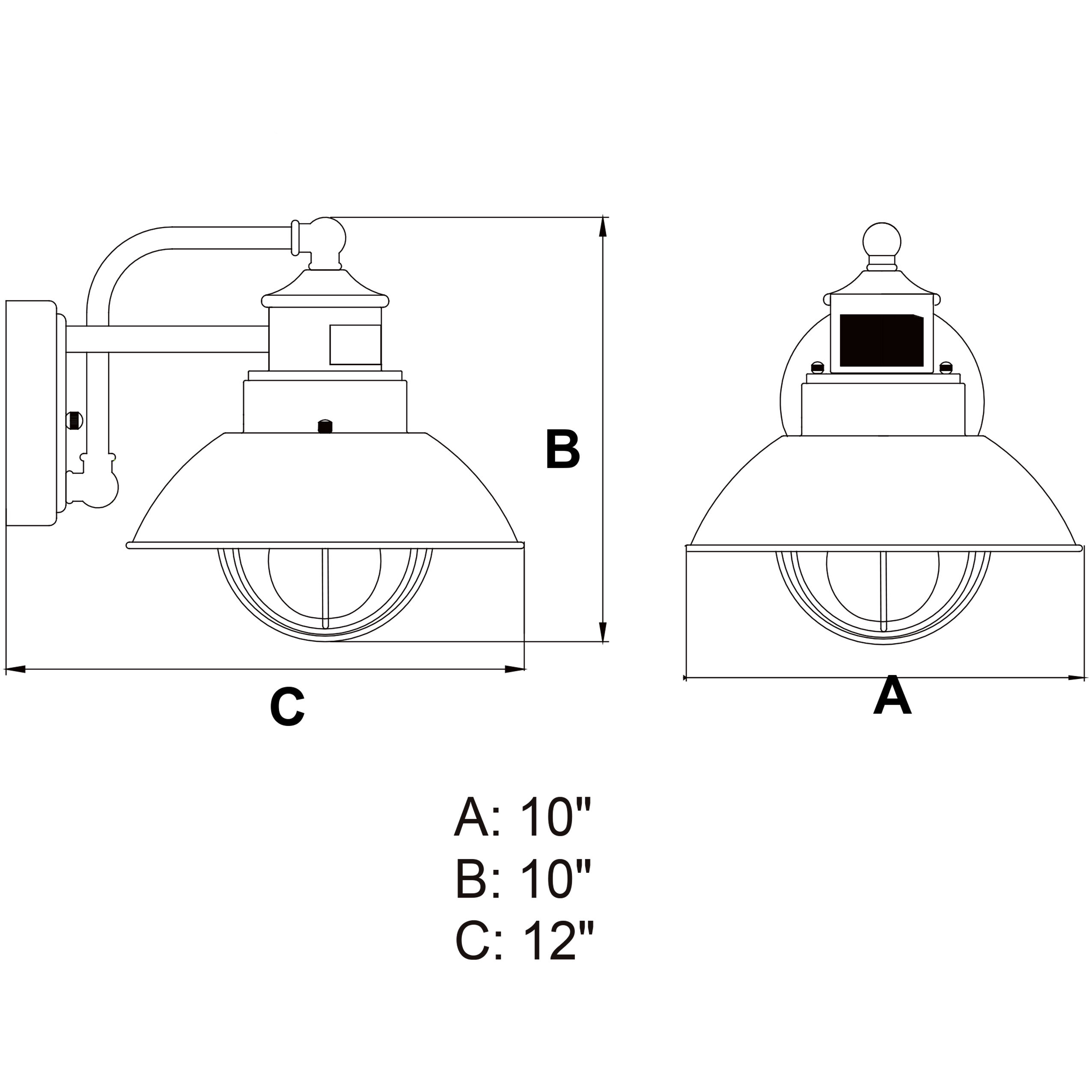 Harwich Burnished Bronze Outdoor Motion Sensor
