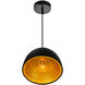 Modest 1 Light 7 inch Black Down Mini Pendant Ceiling Light