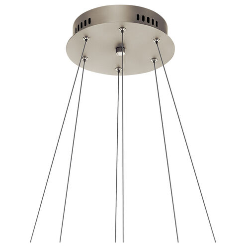 Hyvo LED 37 inch Brushed Nickel Chandelier Round Pendant Ceiling Light