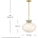 Lucy 1 Light 15 inch Lacquered Brass with Seafoam Pendant Ceiling Light