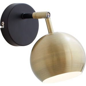 Sophia LED 5 inch Brass/Steel/Black Wall Light