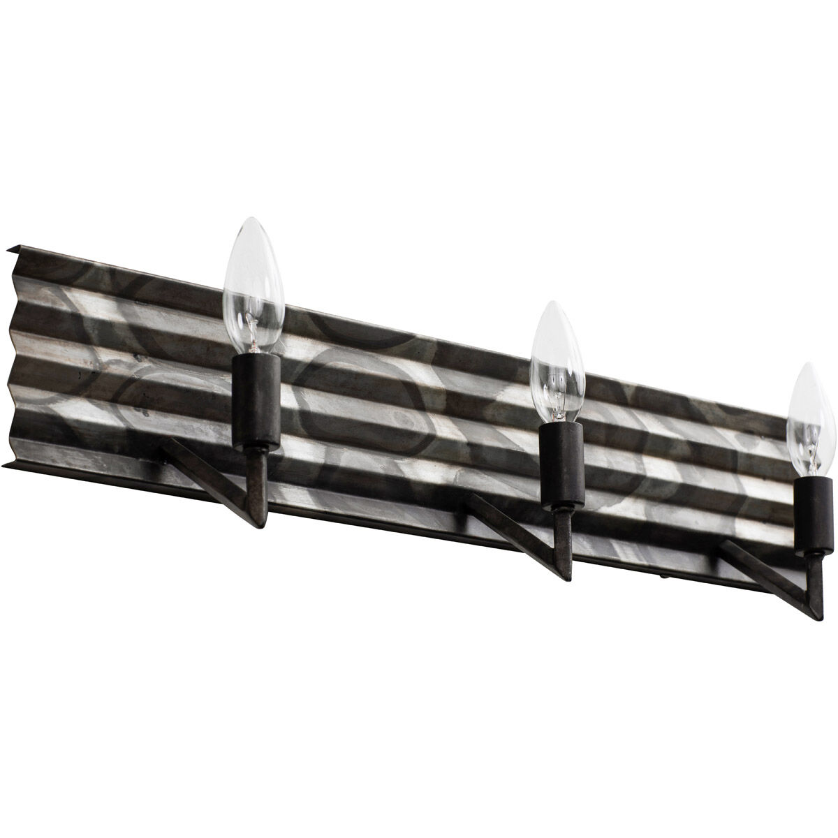 Flynne 3 Light 25 inch Ombre Galvanized Bath Vanity Light Wall Light