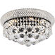 Primo 6 Light 14 inch Black and Clear Flush Mount Ceiling Light