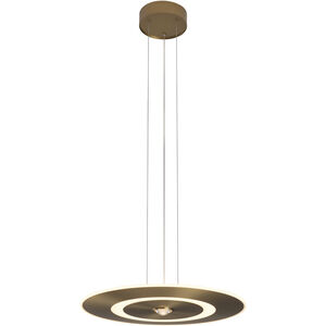 Nebula LED 21.5 inch Antique Brass Pendant Ceiling Light