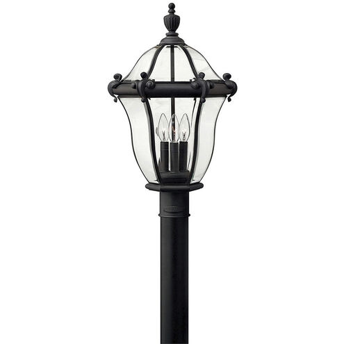 Estate Series San Clemente 3 Light 22.25 inch Museum Black Outdoor Post Mount Lantern