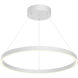 Cerchio LED 23.63 inch White Pendant Ceiling Light