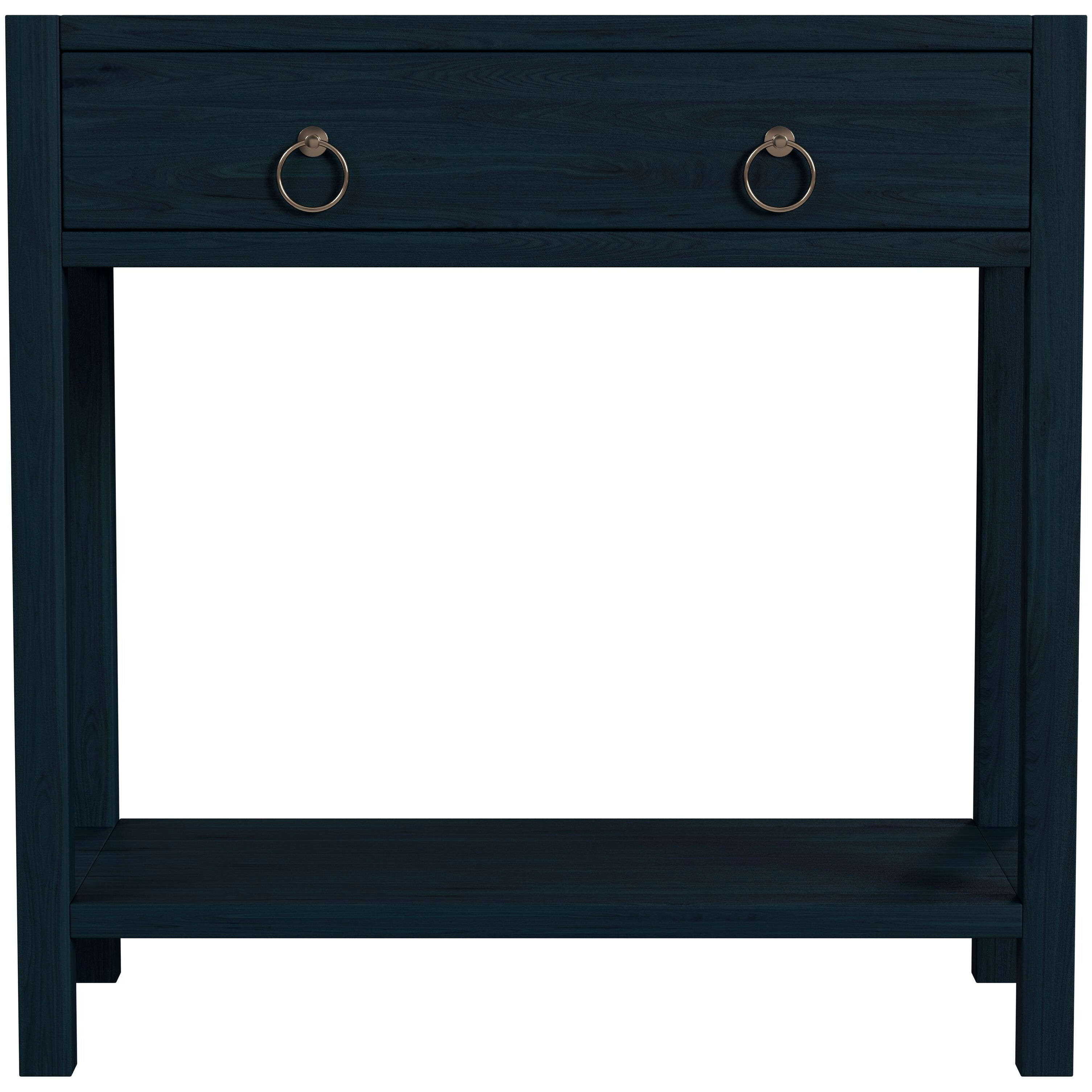Lark 30" Wood 1-Drawer Nightstand in Navy Blue