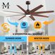 Atlas Ariella-LK 64 inch Textured Bronze with Walnut Tone Blades Ceiling Fan