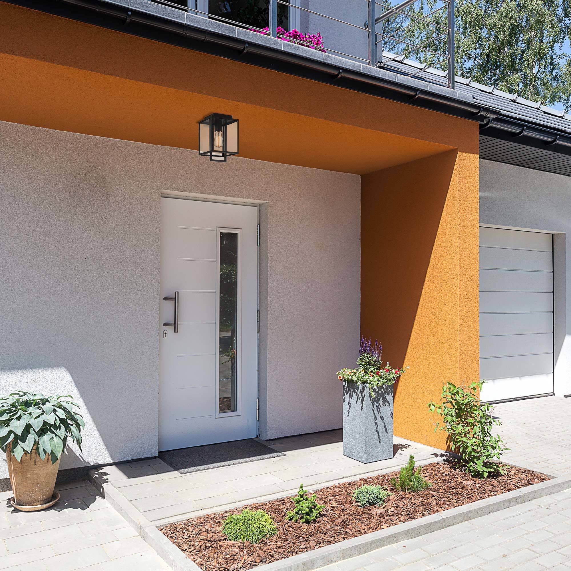 Preston 1 Light 8 inch Matte Black Flush Mount Ceiling Light