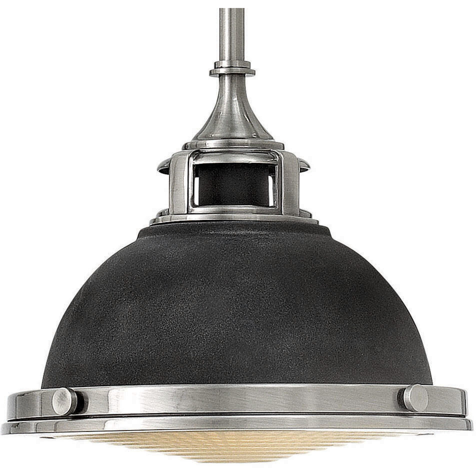 Amelia 1 Light 11.5 inch Aged Zinc with Antique Nickel Indoor Mini Pendant Ceiling Light