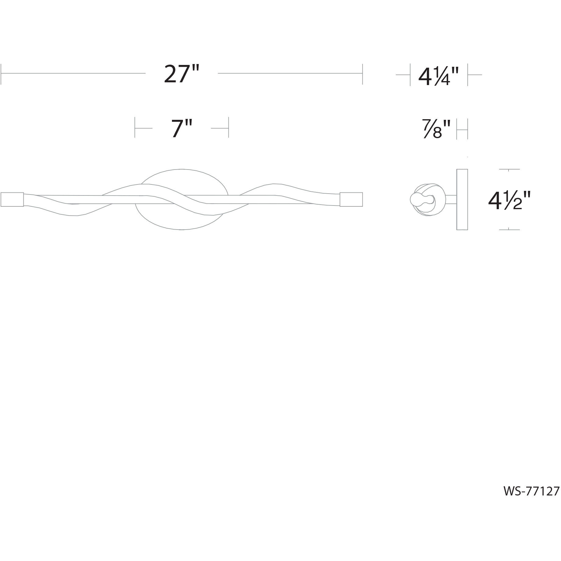Jasmine LED 27 inch Chrome Bath Vanity & Wall Light, dweLED