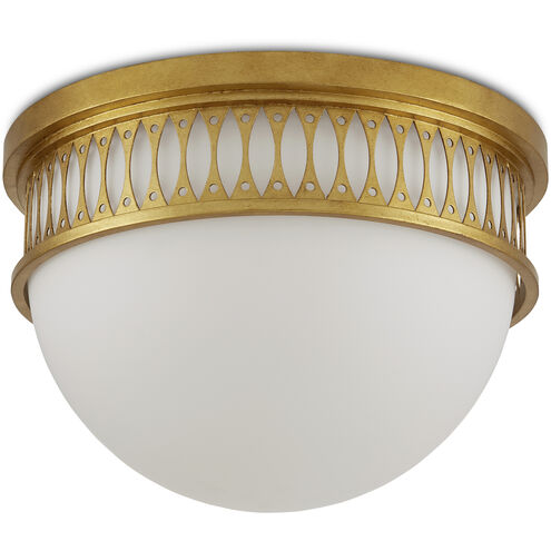 Lola 1 Light 16.25 inch Contemporary Gold Leaf/Painted Contemporary Gold Flush Mount Ceiling Light, Bunny Williams Collection