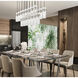 Fontaine Linear Chandelier Ceiling Light in Brushed Nickel