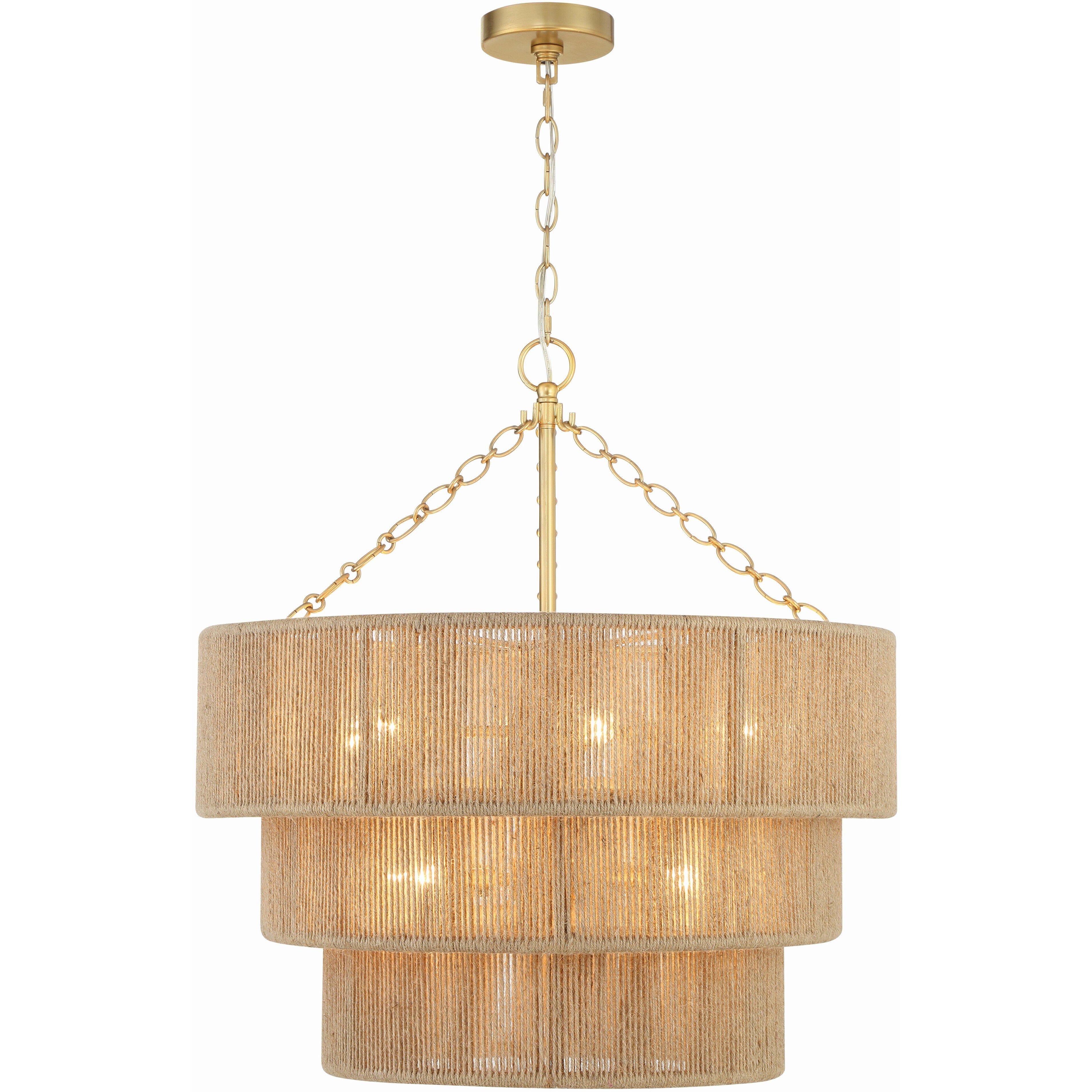 Shyla 10 Light 24 inch Soft Gold Chandelier Ceiling Light