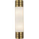 Willard 2 Light 4.38 inch Vintage Brass Bath Vanity Light Wall Light in Opal Glass
