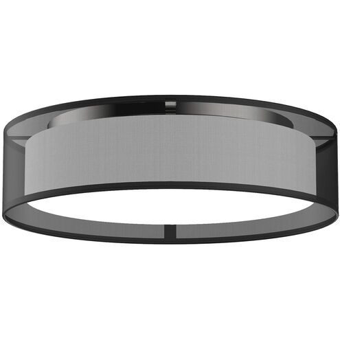 Dalton LED 16 inch Black Organza Flush Mount Ceiling Light