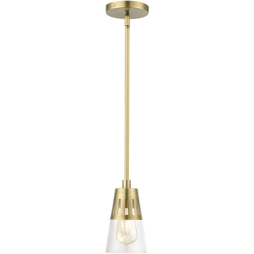Bennington 1 Light 5.13 inch Natural Brass Mini Pendant Ceiling Light