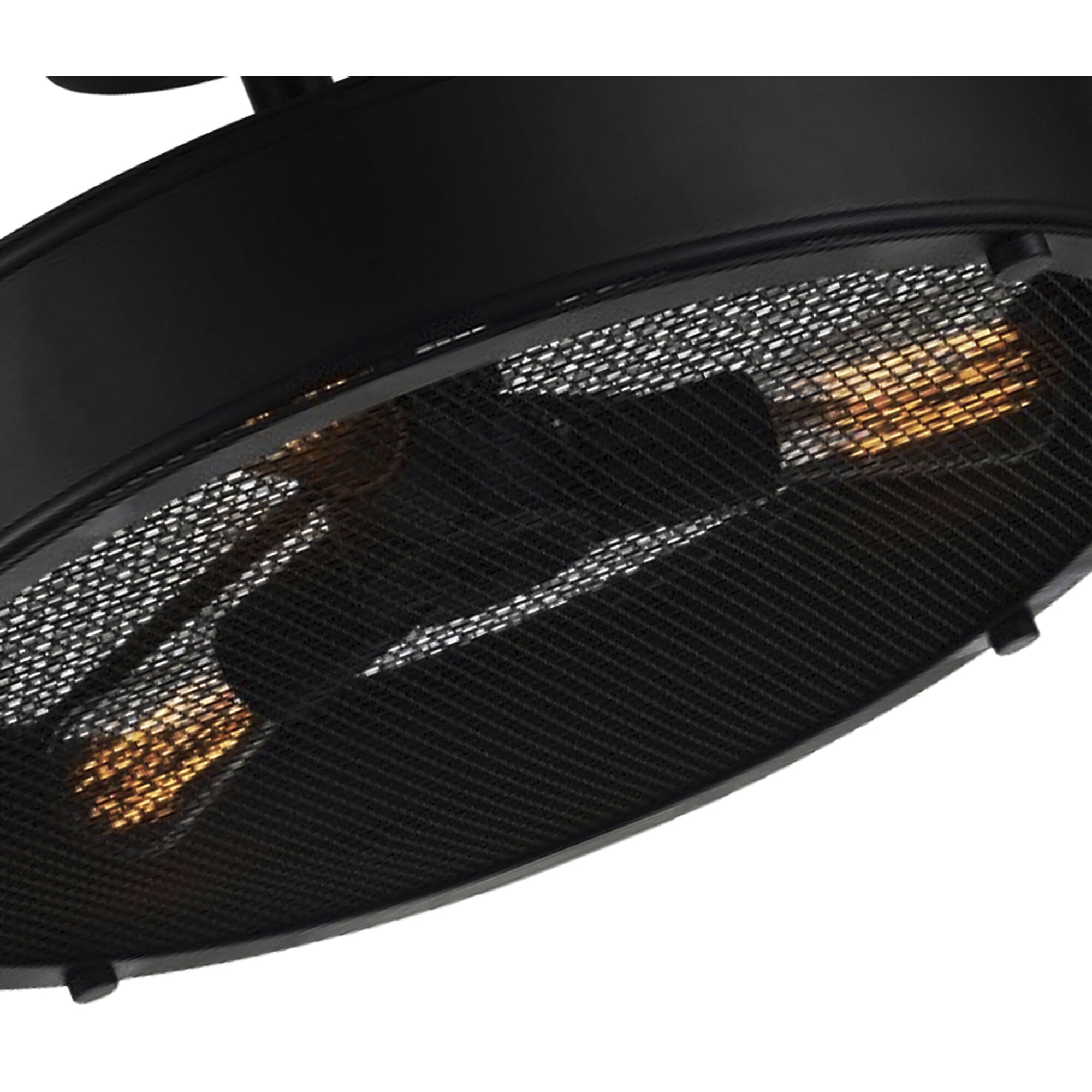 Tigris 3 Light 16 inch Black Drum Shade Flush Mount Ceiling Light