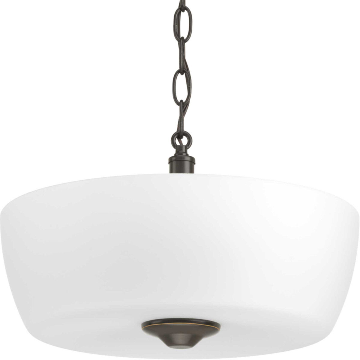 Leap 2 Light 14 inch Antique Bronze Semi-Flush Mount Ceiling Light