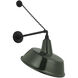 Thomas O'Brien Academy Barn Light LED 31.5 inch Matte Black Anchored Mack Barn Light in 16" Green Tilted Bowers Shade