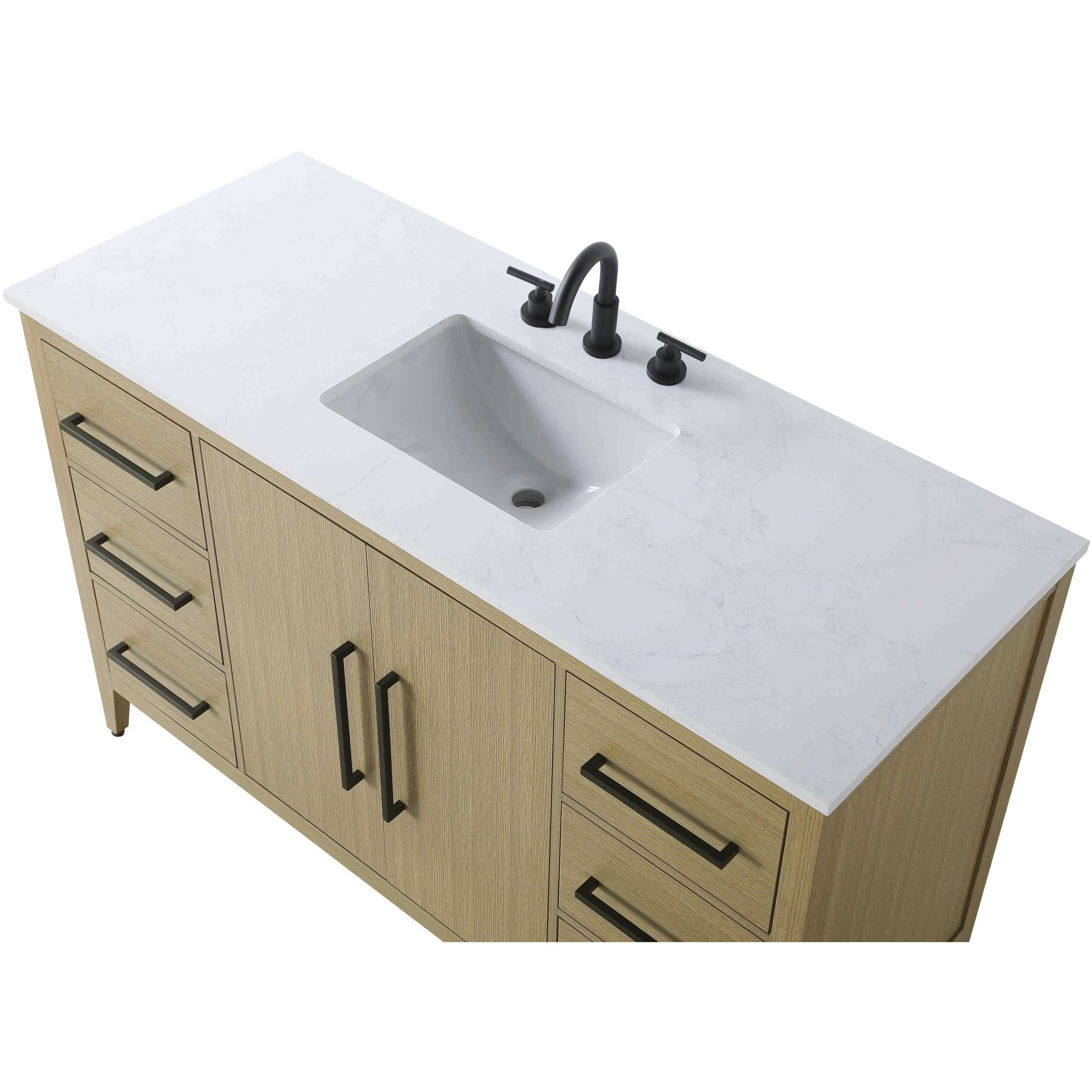 Millie 54 X 35 inch Honey Brown Bathroom Vanity Cabinet