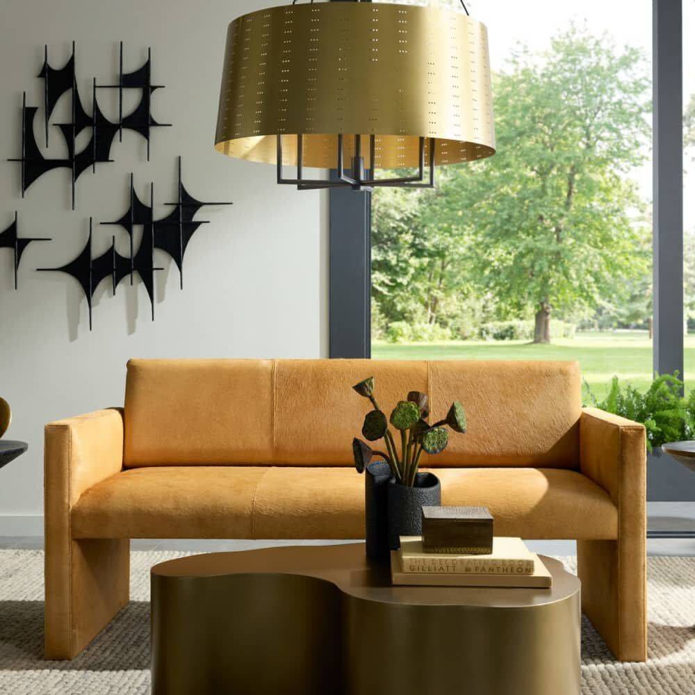 Haylock Tawny Hide Settee