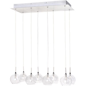 Starburst 8 Light 10 inch Polished Chrome Pendant Ceiling Light in Clear