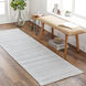 Hickory 96 X 30 inch Light Grey Rug, Runner