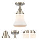 Franklin Restoration Bellmont 1 Light 6.25 inch Brushed Satin Nickel Flush Mount Ceiling Light in Matte White Glass